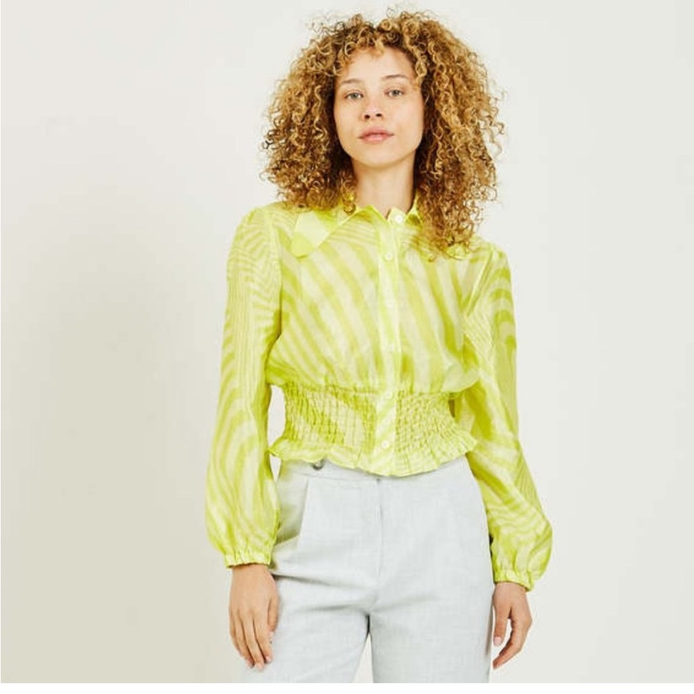 Psychedelic Lemon Lime Blouse